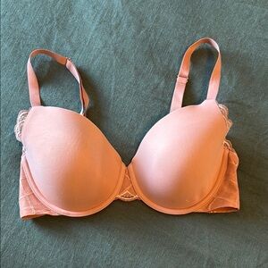 Pink Molded Cup Bra for Everyday Comfort